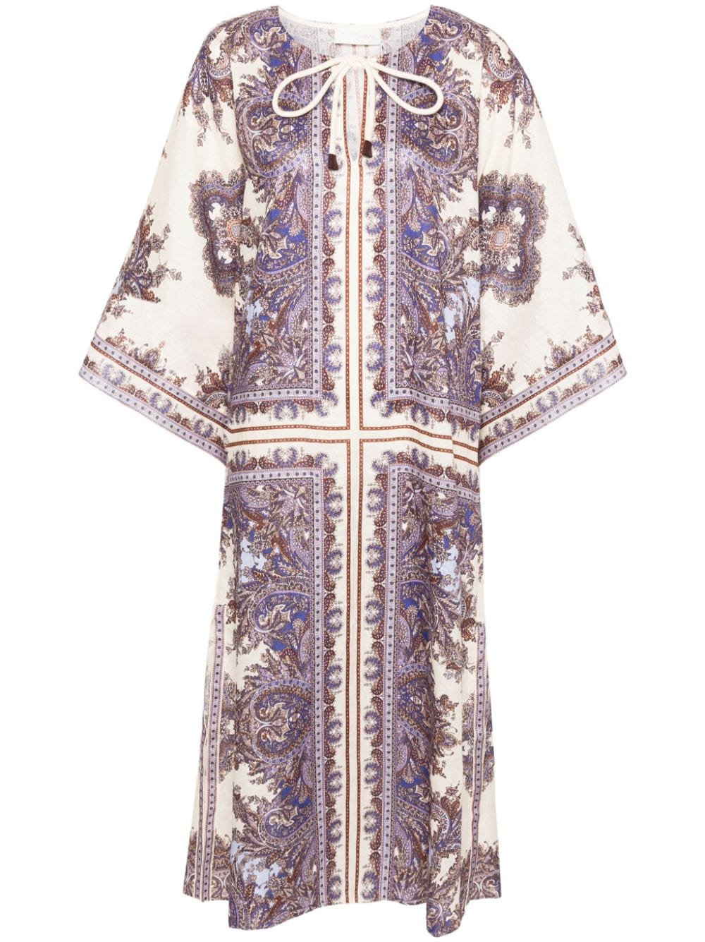 Zimmermann Zimmermann Paisleyプリントリネンミディドレス - Image 2