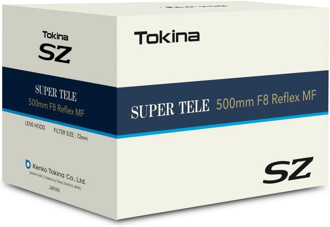 Tokina 264041 Telephoto Mirror Lens SZ 500mm F8 Reflex MF Canon EF Mount Manual Focus Interchangeable Mount Full Size