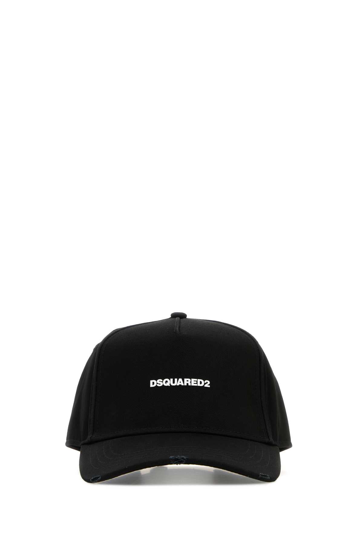 Dsquared2 Dsquared Black Cotton Baseball Cap - Image 2