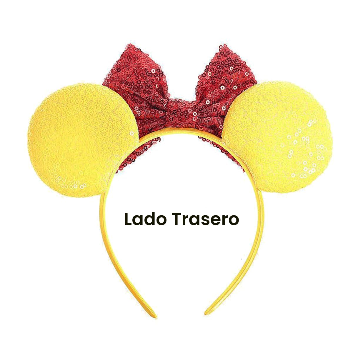diadema con orejas de ratón de abeja con lentejuelas y lazo, tocado de abeja de miel, tocado para el cabello para mujer y niña, disfraz, para fiestas, cosplay, amarillo1