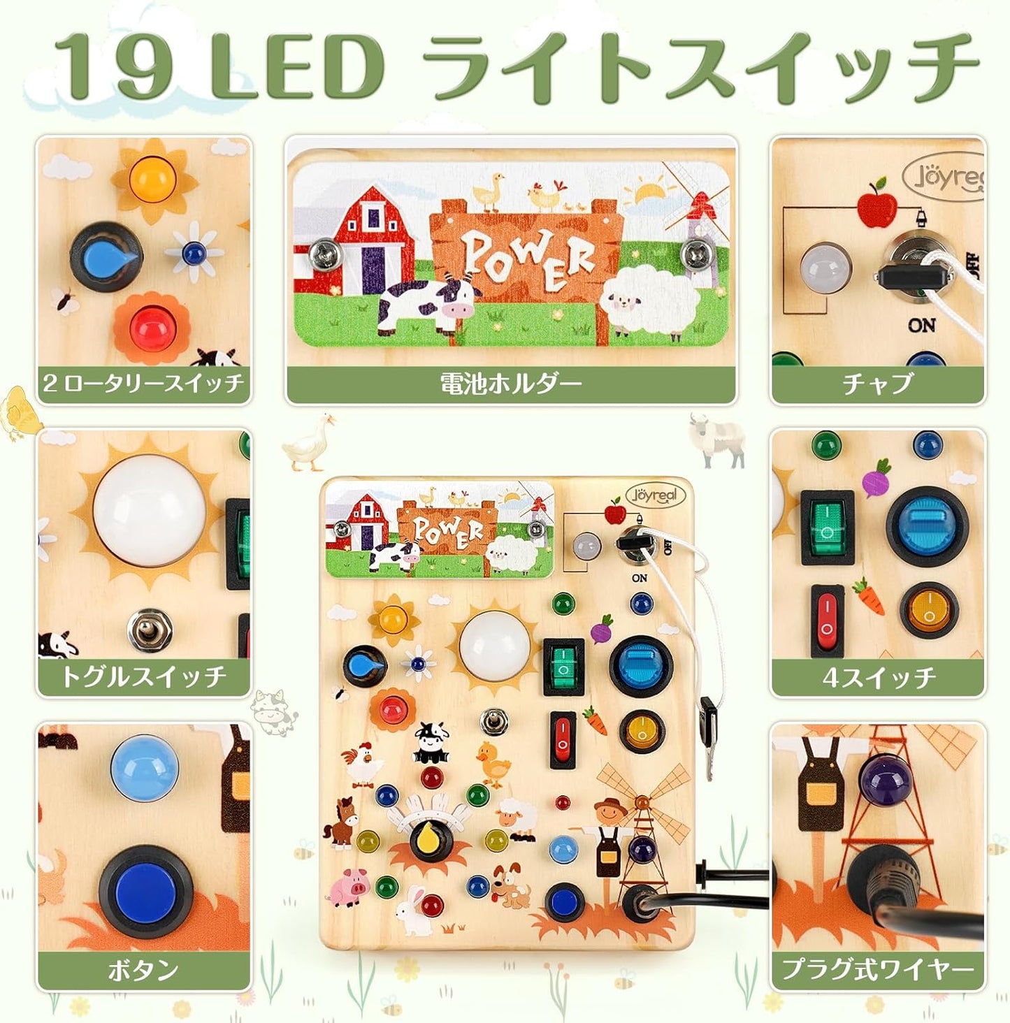 Joyreal Educational Toys Montessori Busy Board 1 2 3rd Birthday Gift Boys Girls Children Toy (Limited Edition)