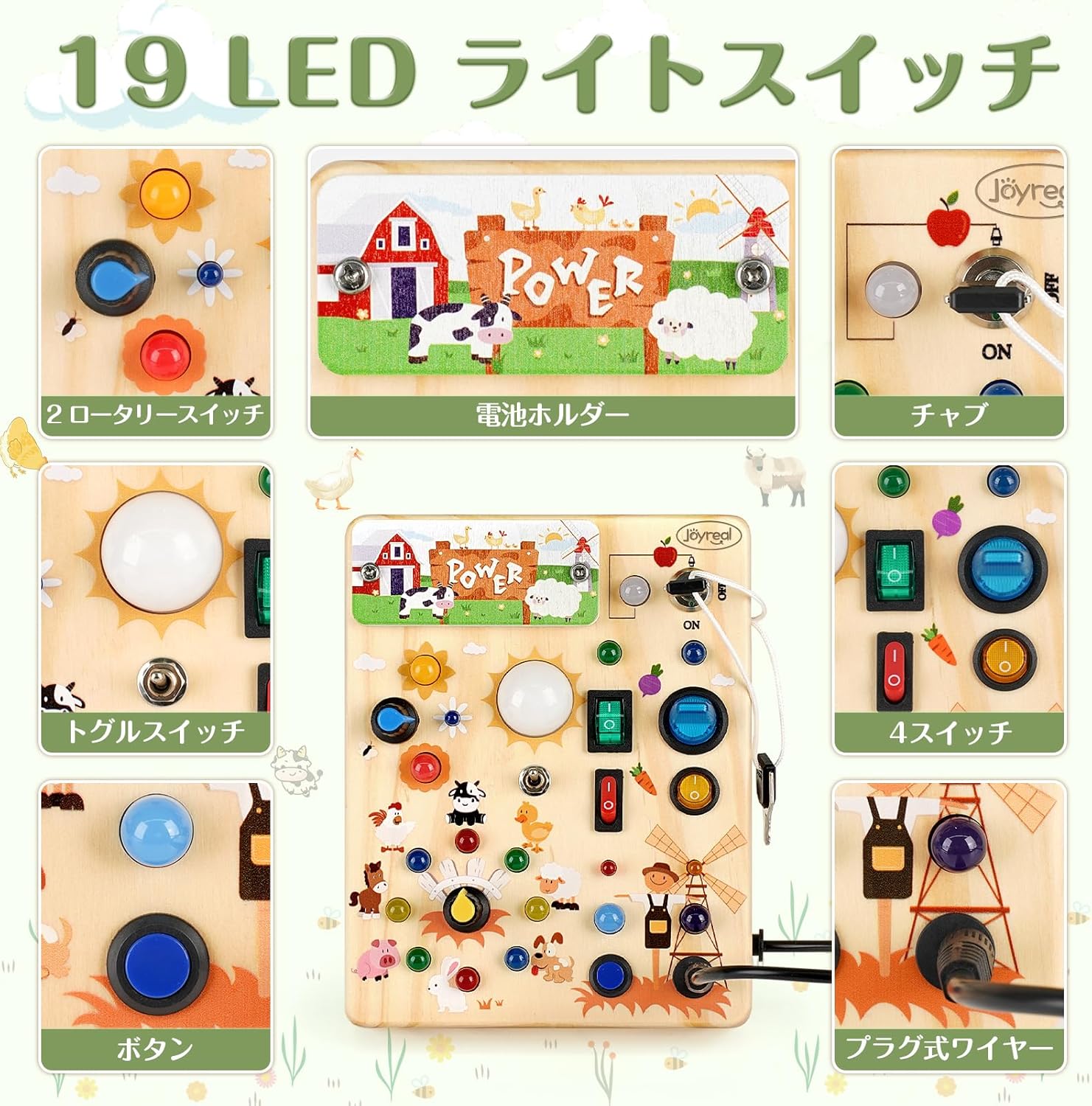 Joyreal Educational Toys Montessori Busy Board 1 2 3rd Birthday Gift Boys Girls Children Toy (Limited Edition)