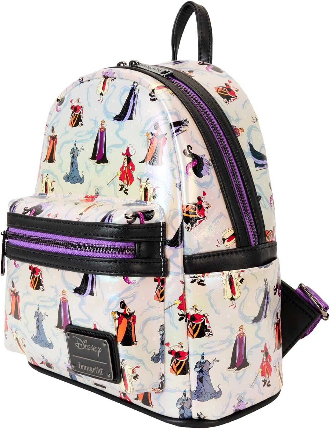 Loungefly Mini mochila iridiscente de villanos de Disney