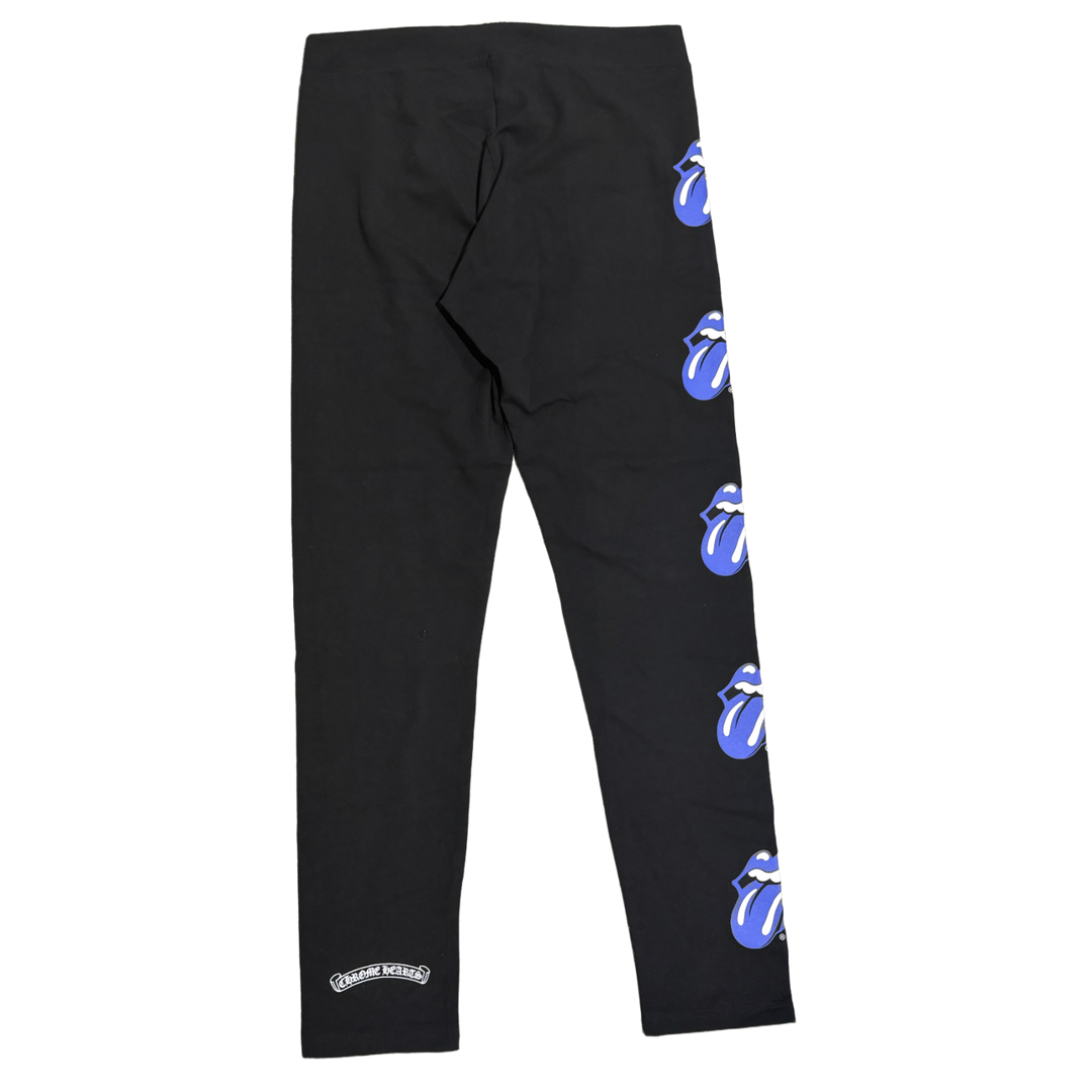CHROME HEARTS 'ROLLING STONES' BLUE LIPS LEGGINGS