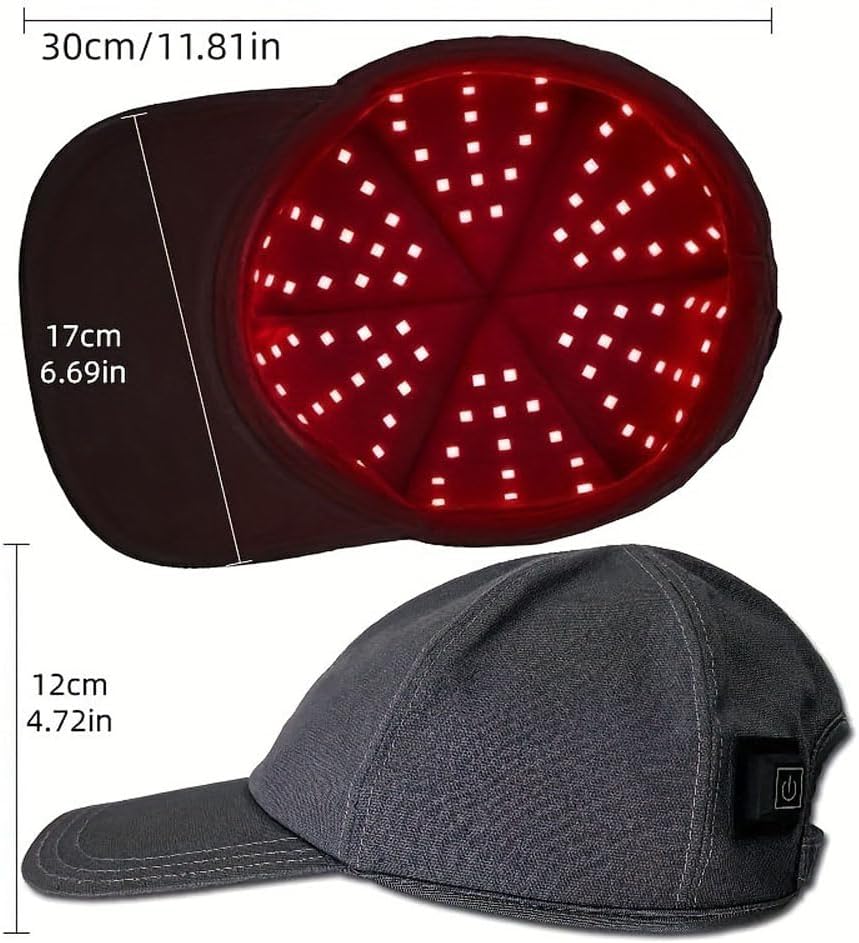 Red LED 96 LED Hair Growth Cap, Hair Growth, Scalp Care, Unisex, Promotes Hair Growth, Hair Retention, Hair Removal, Thin Hair, Easy to Operate