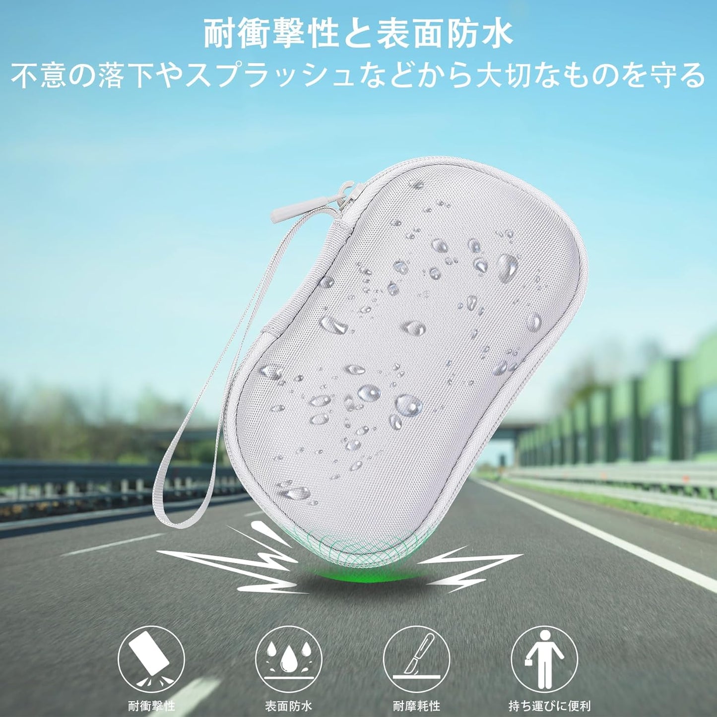 （ケースのみの販売）8Bitdo M30/NEOGEO Bluetooth ゲーミングコントローラー ポータブル専用収納ケース，ホワイト-co2CREA