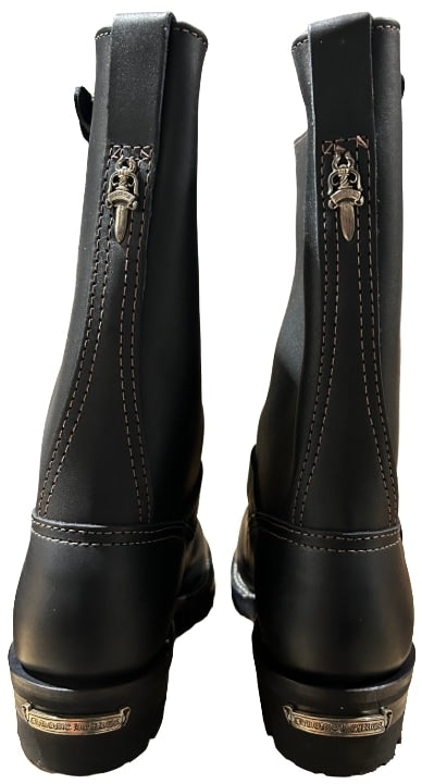 CHROME HEARTS X WESCO 'BOSS GUNSLINGER' LEATHER ENGINEER BOOTS
