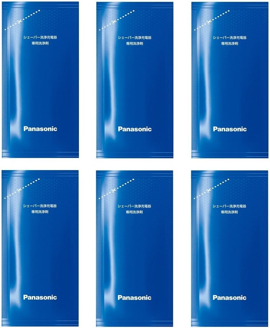 【正規品】Panasonic Lamdash Shaver Cleaning Agent, 6-Piece Set for Lamdash Cleaning & Charging System, ES-4L06A