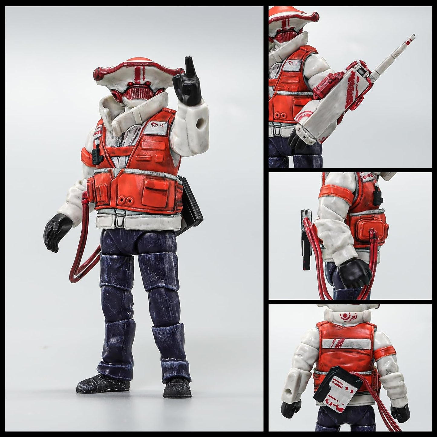 52TOYS 3.75' Series x Murase Lumber Hammerhead "Hammerhead" 3.75" Super Action Figure Painted Sumi Holder