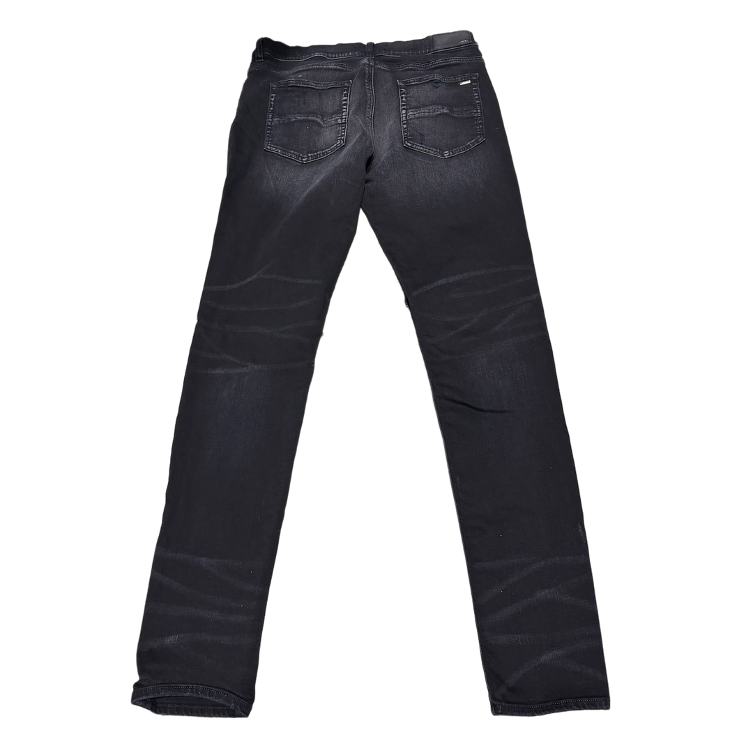 AMIRI 'MX1 PAINT SPLATTER' BLACK JEANS