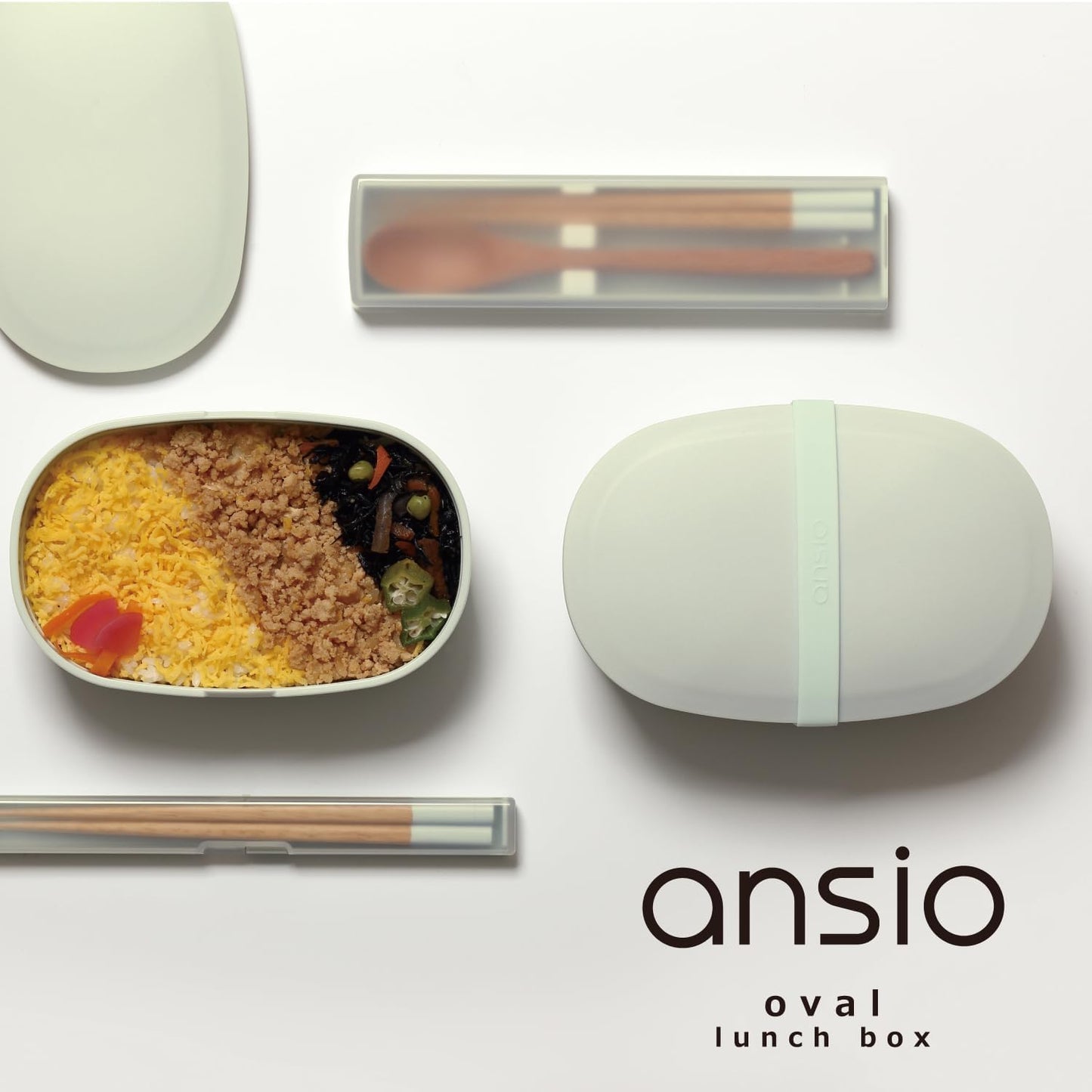 Ansio OVL-650 Soft Serving Lunch Box, 22.0 fl oz (650 ml), Mint Blue, Easy to Clean, Dishwasher Safe, Microwave Safe, Made in Japan