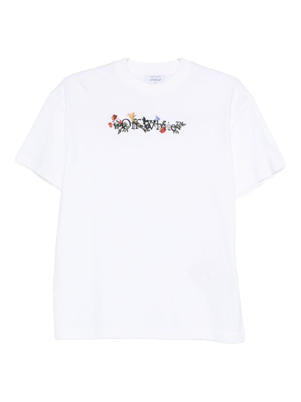 Off オフホワイトブックッシュフラワーズコットンTシャツ - Image 2