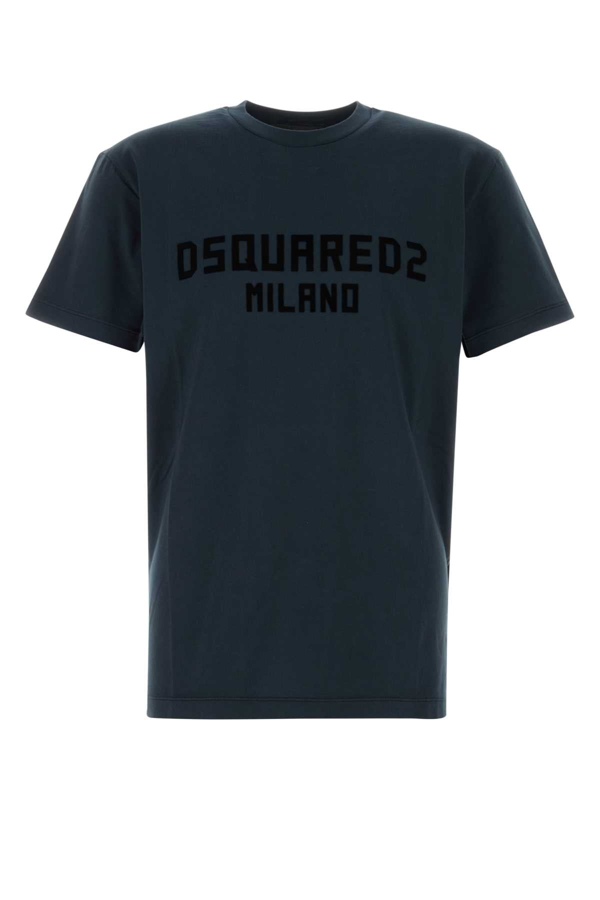 Dsquared2 ディースクエアード ミッドナイトブルー コットン T シャツ - Image 2