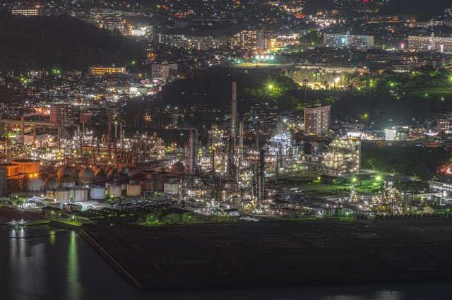 【2027年カレンダー】【日本風景ポストカード】山口県・周南市 周南コンビナートの夜景１ photo by daikegoroフォトカードお土産に