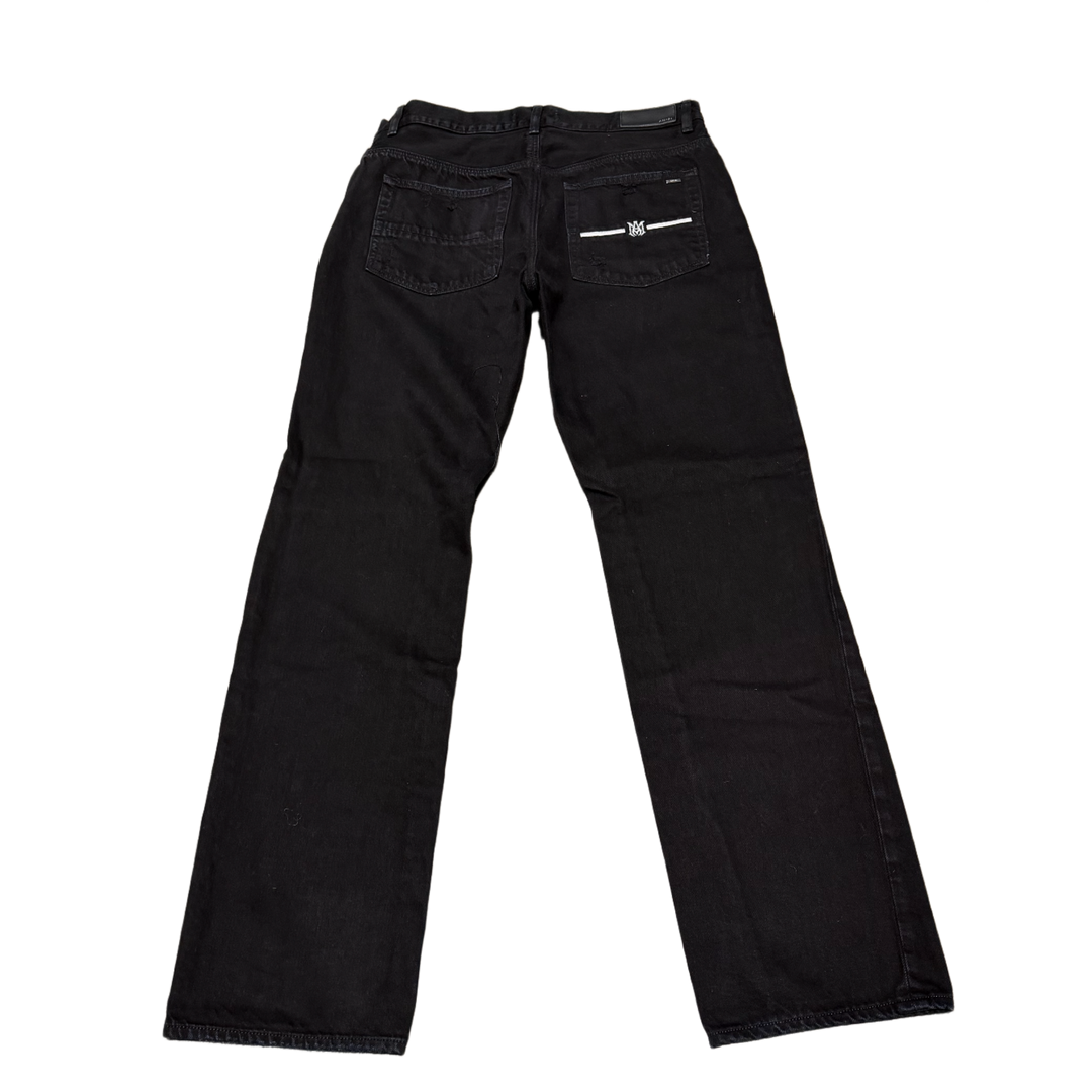 AMIRI 'FIVE POCKET' BLACK STRAIGHT JEANS