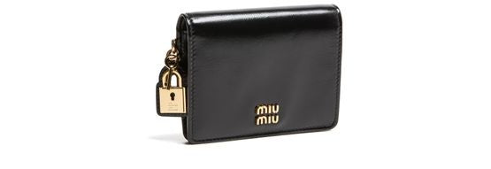 MIU MIU Leather coin purse with padlock details - Image 2