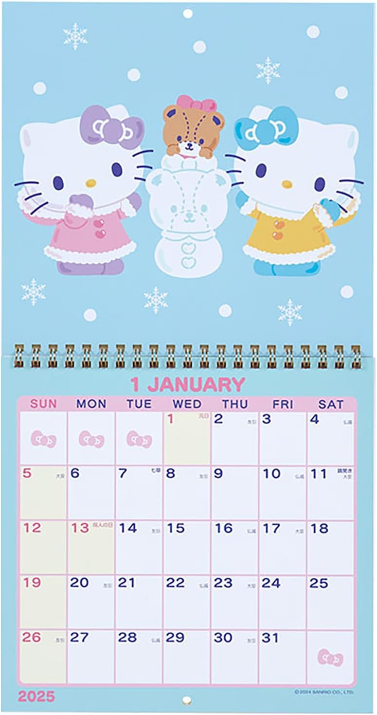 Sanrio 452173 2025 Hello Kitty Wall Calendar, M