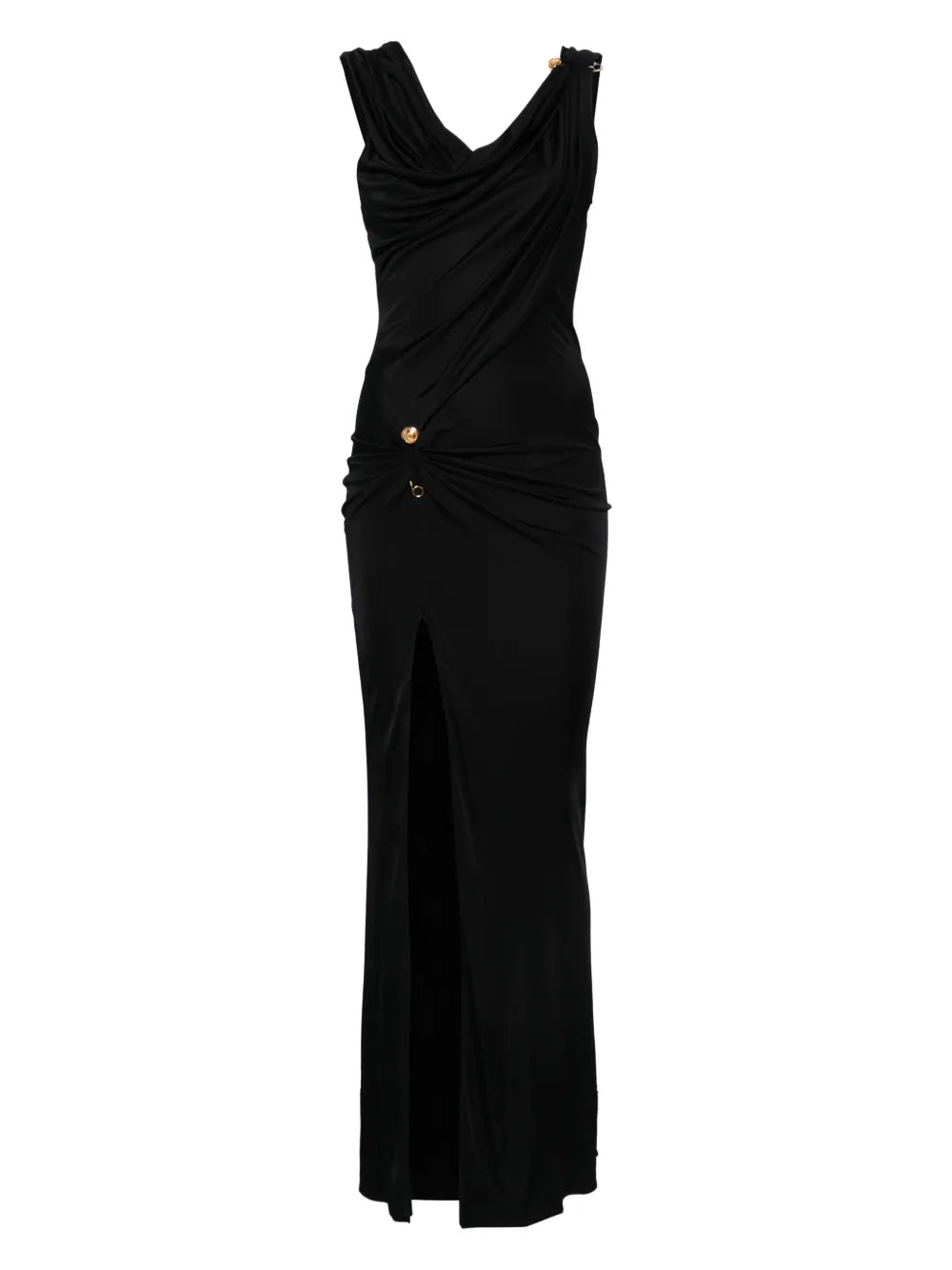 Versace ヴェルサーチの非対称ネックラインドレス - Image 2