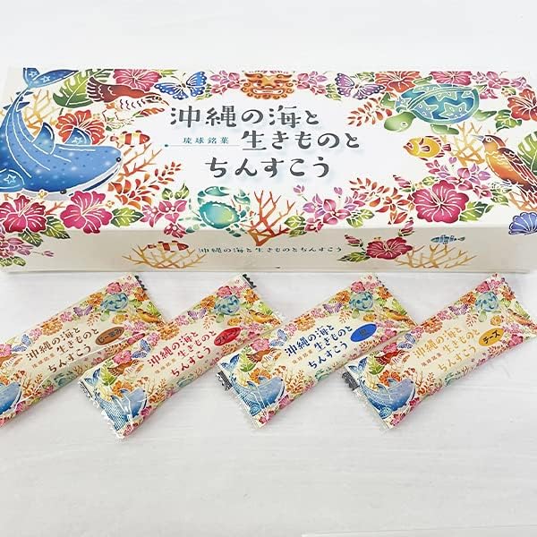 Chinsukou Baked Goods Okinawa Souvenir Set Okinawa Sea, Creatures, and Chinsukou Small 24-Piece Set