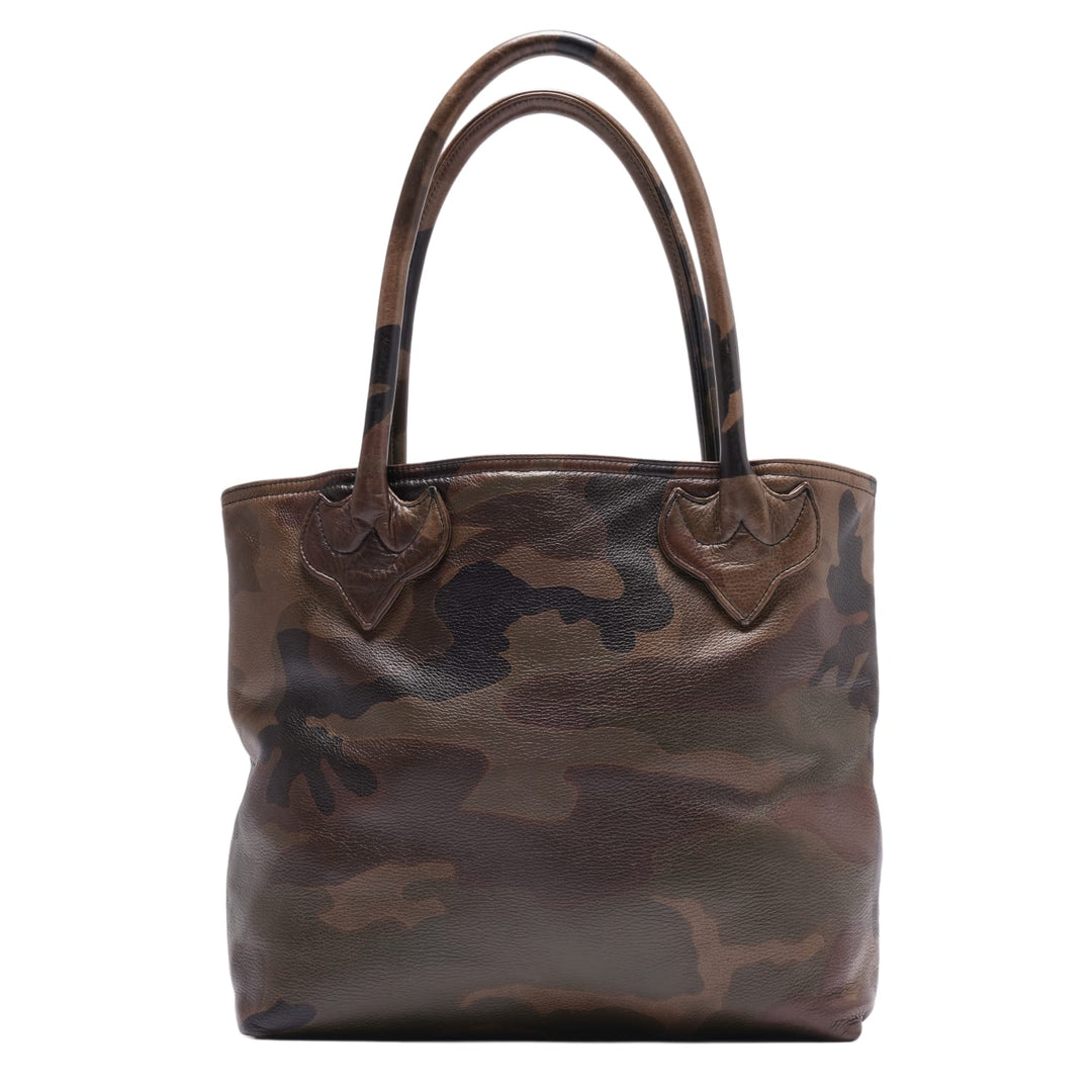 CHROME HEARTS 'LEATHER CROSS PATCH' CAMO TOTE BAG