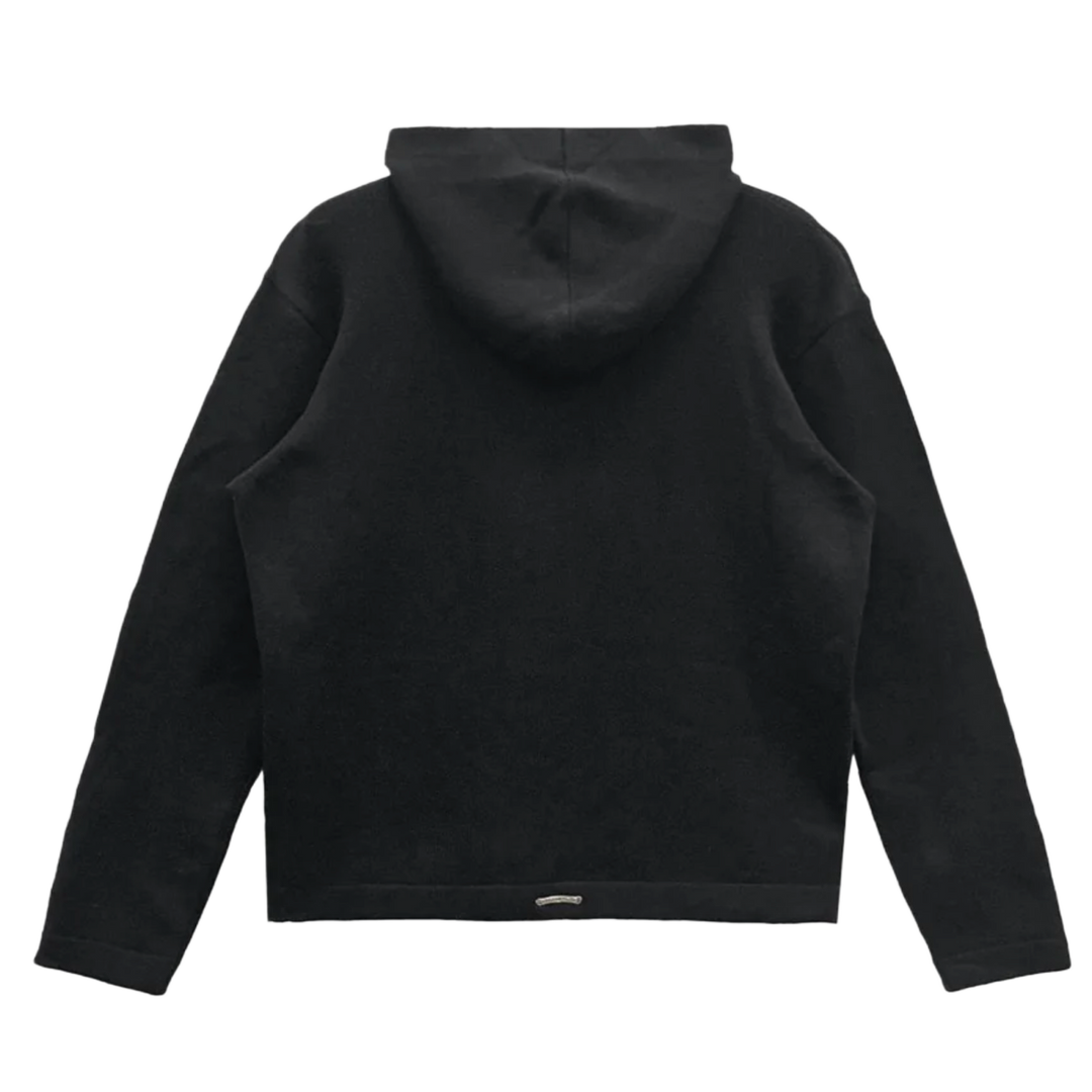 CHROME HEARTS 'HOLLYWOOD' BLACK CASHMERE HOODIE