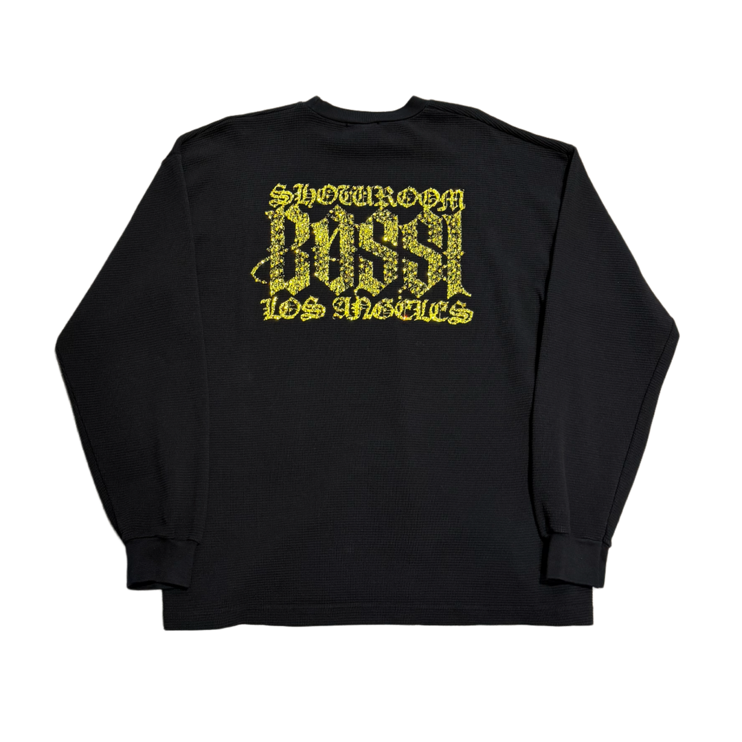 BOSSI 'YELLOW BONE CROSS' BLACK THERMAL LONGSLEEVE