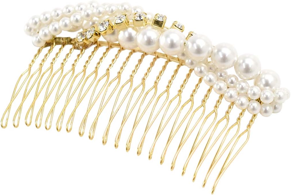 Nagomiya TK002 Women's Comb Kimono Hair Ornament, Wedding Cuffs, Made in Japan, Gold