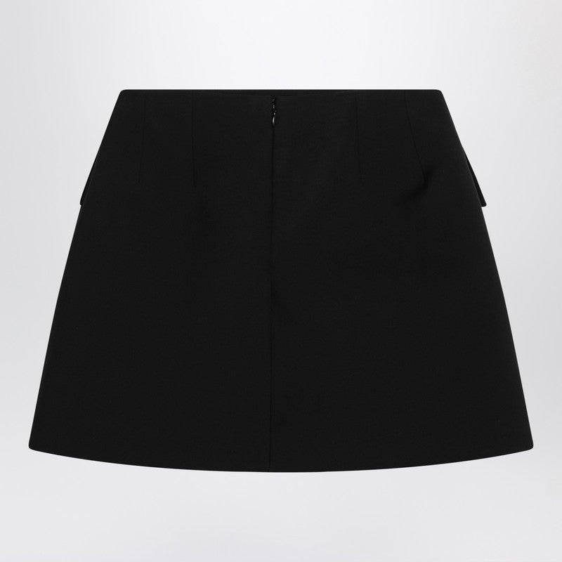 Alexander McQueen アレクサンダーマックイーンブラックウールミニスカート - Image 2