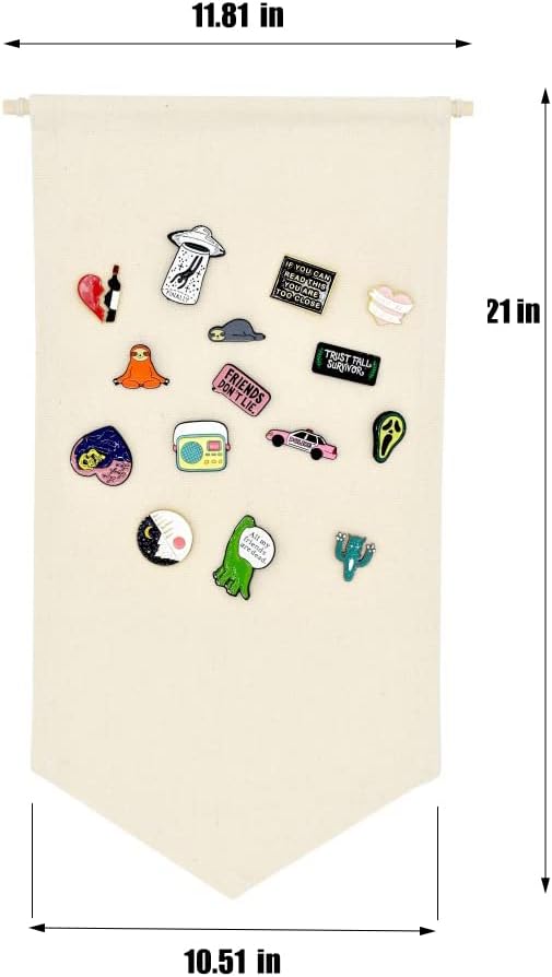 Broche para colgar en la pared, estuche de almacenamiento de joyas, soporte de exhibición de lienzo, soporte de pin esmaltado, soporte para pancartas, aretes, collar, organizador de colección