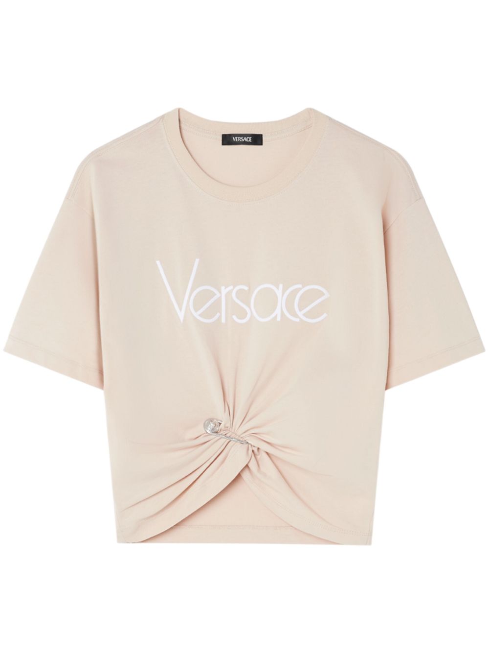 Versace ヴェルサーチロゴコットンTシャツ - Image 2