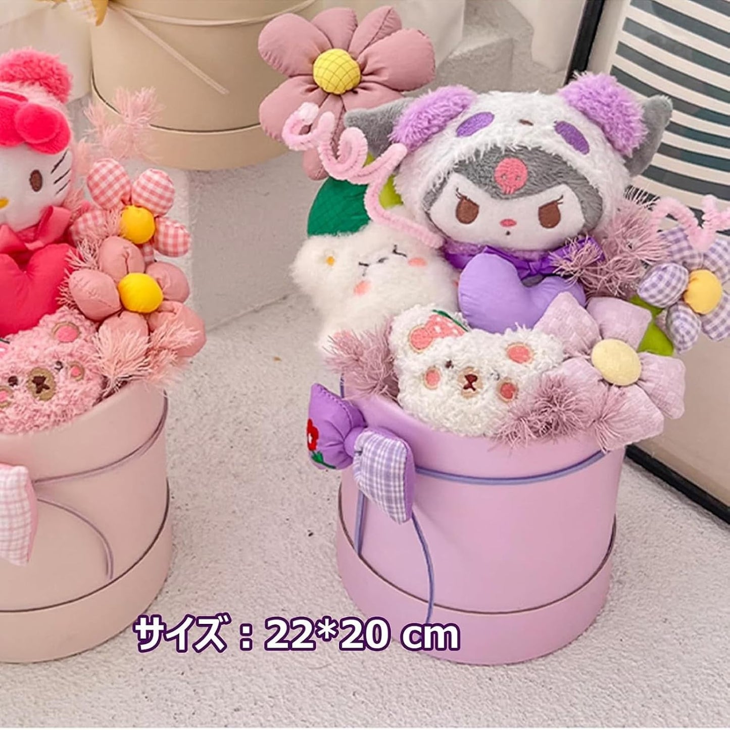 Sanrio Bouquet, Plush Bouquet, Bouquet, Gift, Cute Plush, Popular, Birthday Gift, Creative Present, Interior Decoration, Cute, Never Wither, Artificial Flowers, Gift, Message Card, Get Well Present