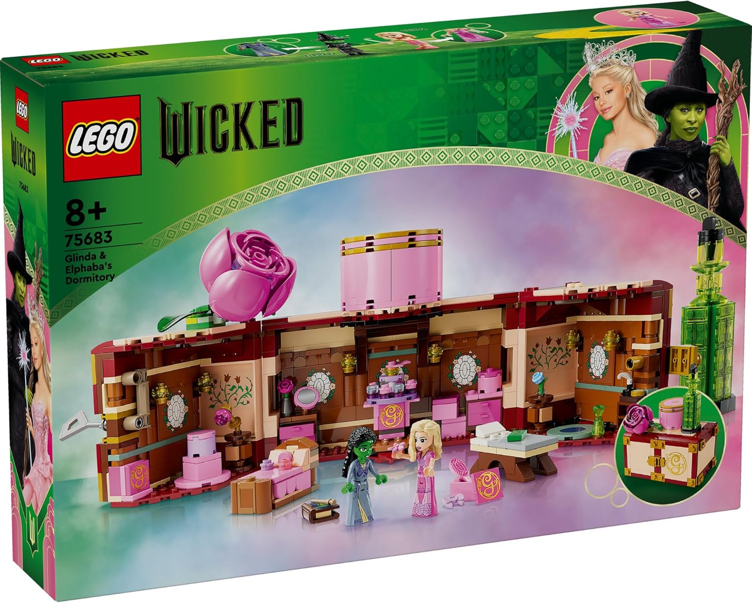 LEGO Wicked Glinda and Elphaba's Room Toy Plaything Birthday Present Blocks Girls Boys Children 8 Years Old 9 Years Old 10 Years Old Elementary School Students Pretend Play House Play 75683