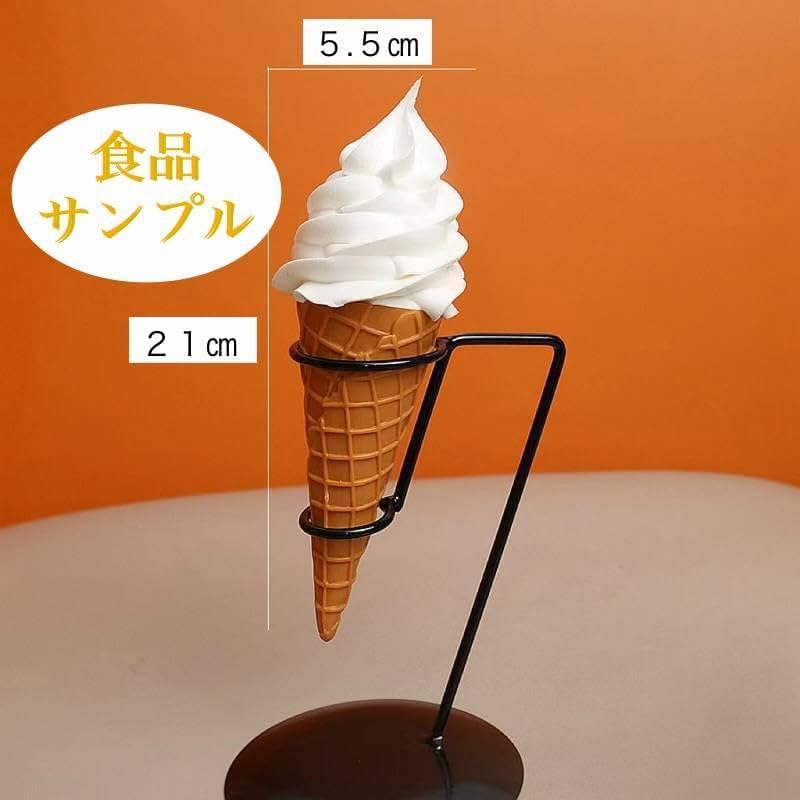 ☆Looks like the real thing☆Food sample, life-size, soft cream, ice cream, waffle cone, with pedestal, shop, restaurant, cafe, fake