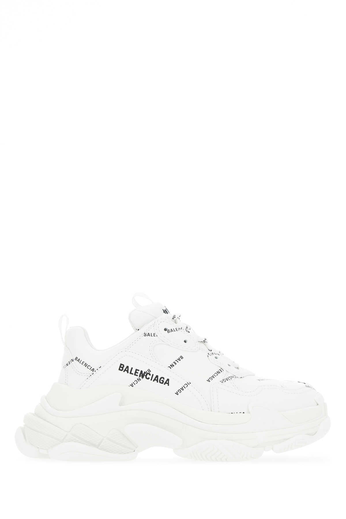 Balenciaga バレンシアガホワイト合成革のトリプル S スニーカー - Image 2