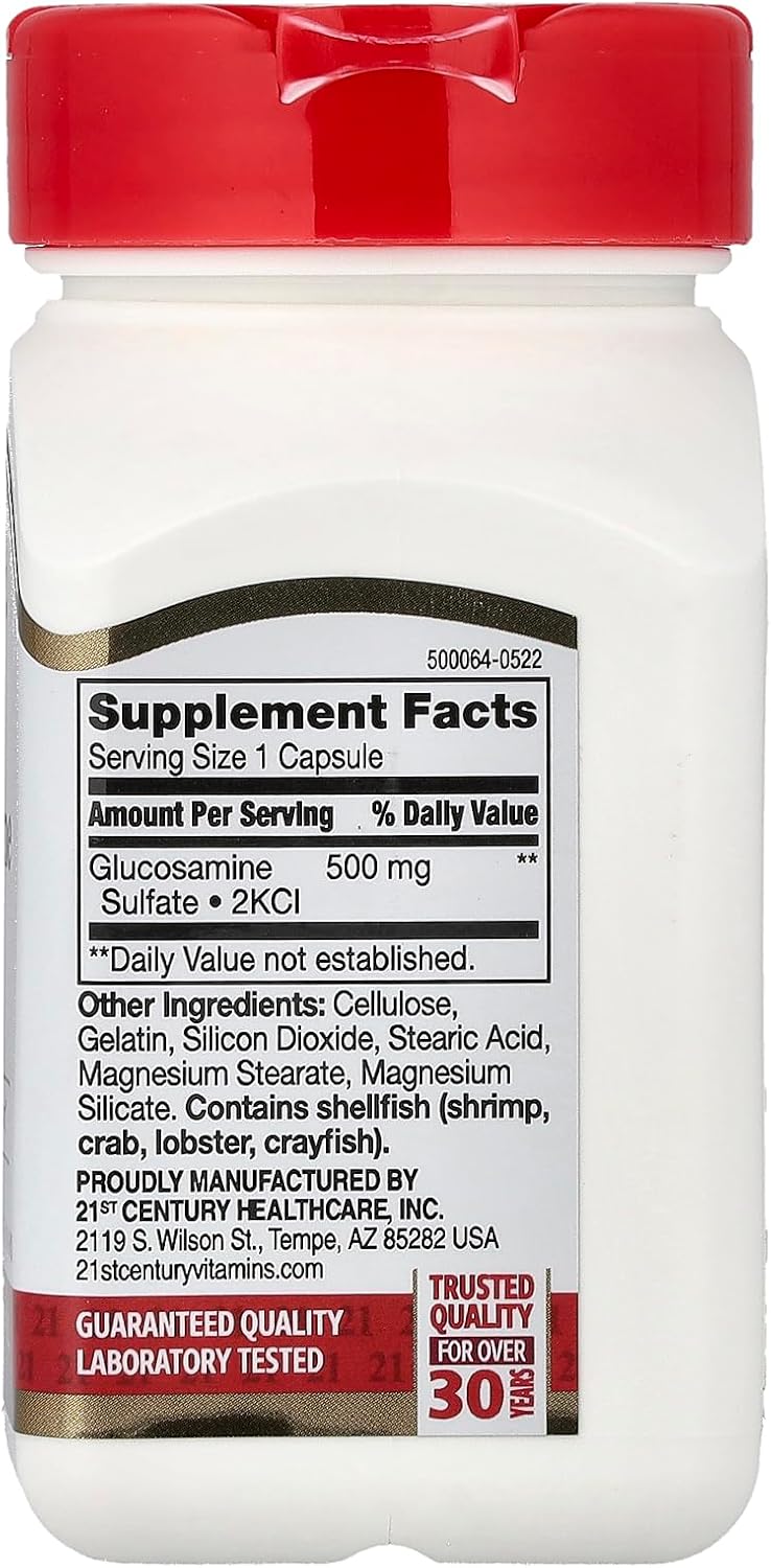 21st Century Health Care, Glucosamine Relief, 500 mg, 60 (Easy Swallow) Capsules