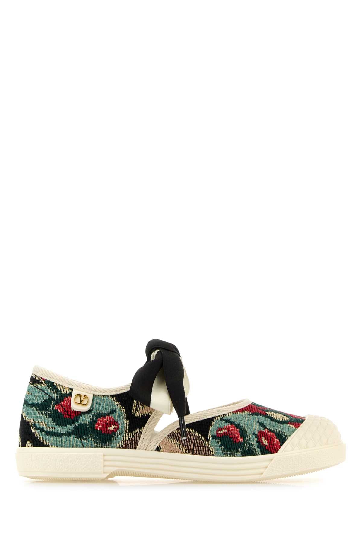 Valentino バレンティーノガラヴァニ刺繍キャンバスベイによるベイスリップオン - Image 2