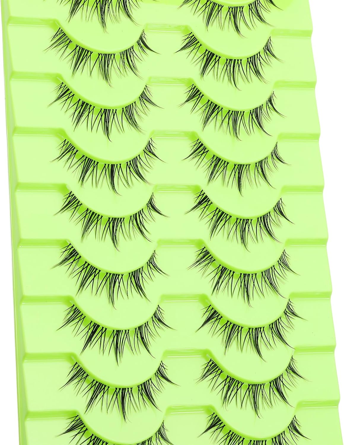 10 Pairs Cartoon False Eyelashes Korean Asian False Eyelashes Anime False Eyelashes Japanese Makeup False Eyelashes Spiky False Eyelashes (Y40)