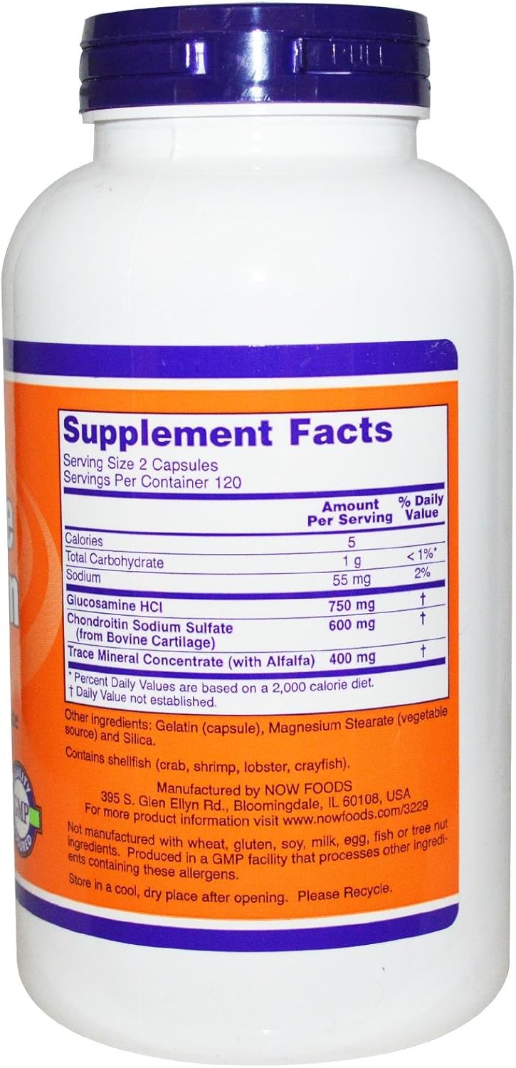 NOW Foods - Glucosamine and Chondroitin Hats - 240 Capsules