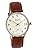 The Stack Authentic Round Classic Men's Women's Wristwatch, Made in Japan, Arabic × silver brown, Belt Type: