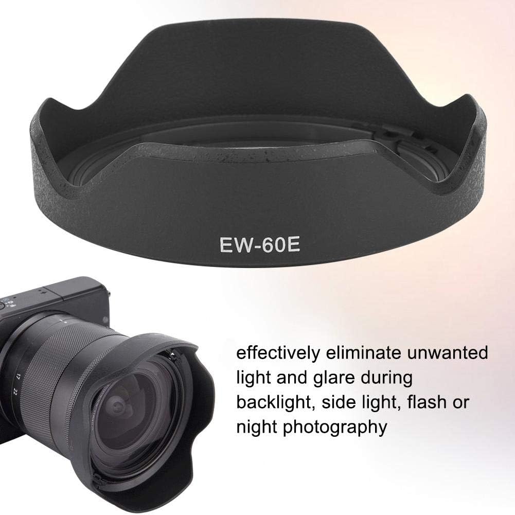 Hakeeta EW-60E Lens Hood ABS Plastic Lens Hood High Shading Flower Lens Hood for Canon EF-M 11-22mm f/4-5.6 IS STM