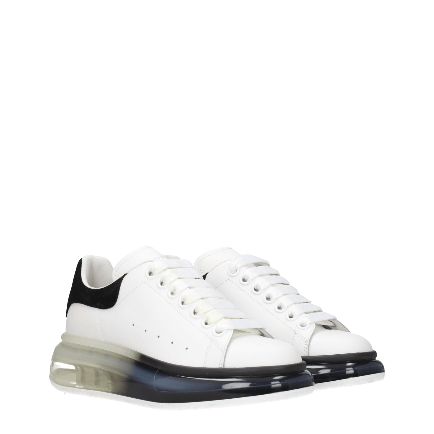 Alexander McQueen アレクサンダーマックイーンスニーカー特大女性レザーホワイト/ブラック - Image 2