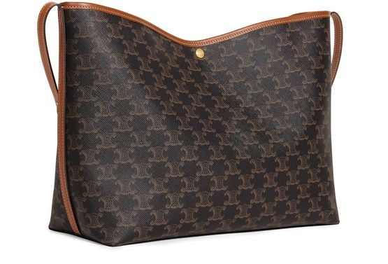 CELINE Soft shopper bag in Triomphe canvas and calfskin - Image 2