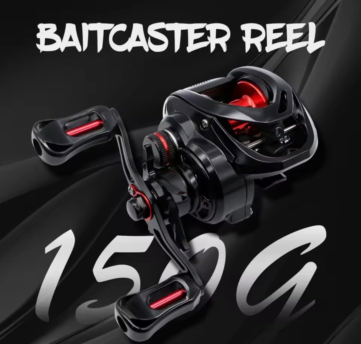 J-BARZILLAI Lightweight 5.3 oz (151 g) Bait Reel, Magnetic Brake, Vertical Reel, Equipped with Drag Sound