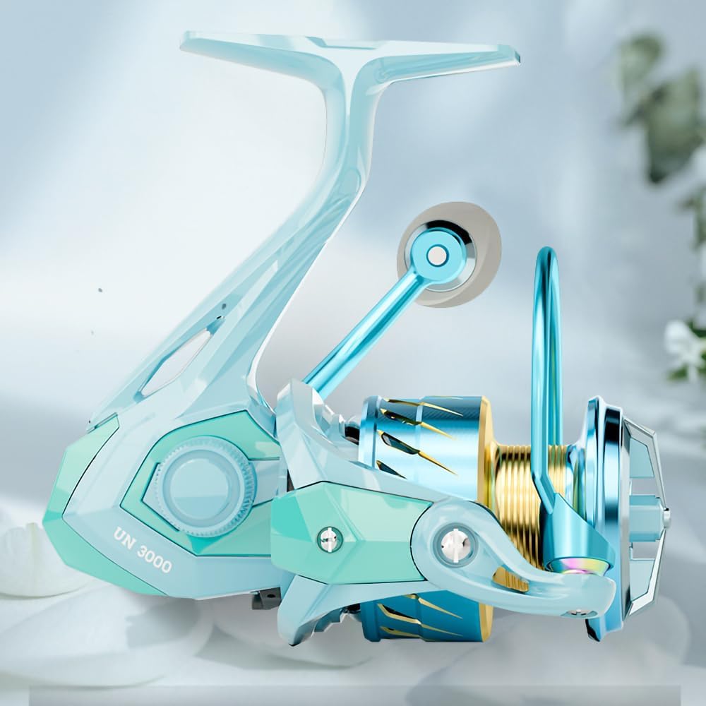 Spinning Reel, 3000, Trout Reel, Shore Riging, Gear Ratio, 5.2:1, Maximum Drag Force: 17.7 lbs (8 kg), Left and Right Interchangeable Handle, Root Fishing, Trout, Sea Bass, Fishing, Fishing, Flounder,