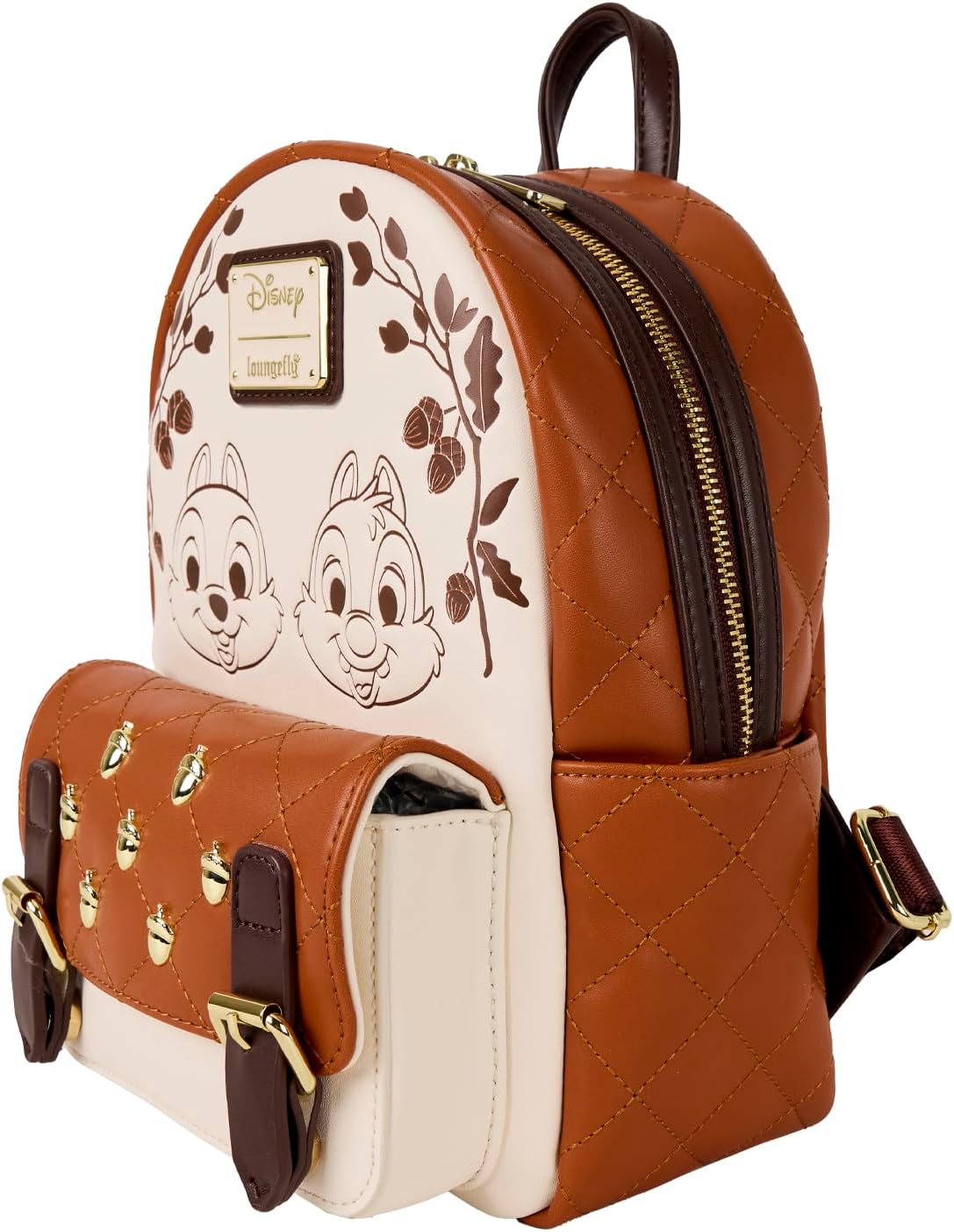 Loungefly Mini mochila acolchada Disney Chip and Dale