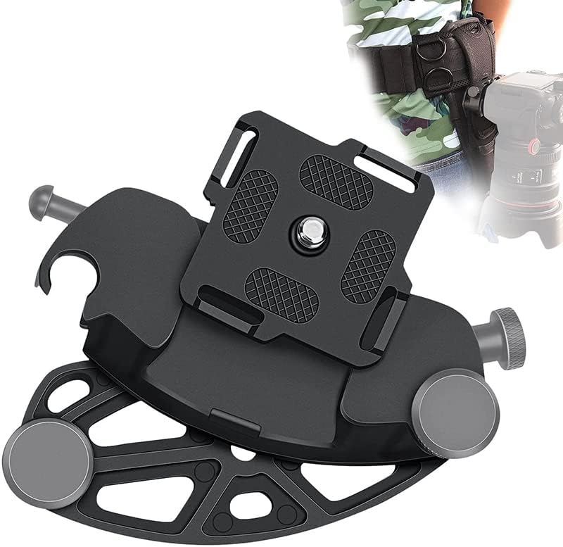 yuchurey Camera Holster Quick Release Camera Holder Shoulder Holster 1/4 Screw Camera Backpack Mountaineering Travel Backpack Clip Capture Type Easy Take Off Camera Screw Carabiner Belt Clip for Canon
