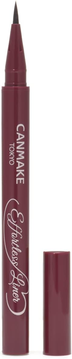 Canmake Effortless Liner 03 Cashmere Burgundy 0.63ml Liquid Eyeliner Pencil Loss Burgundy Brown