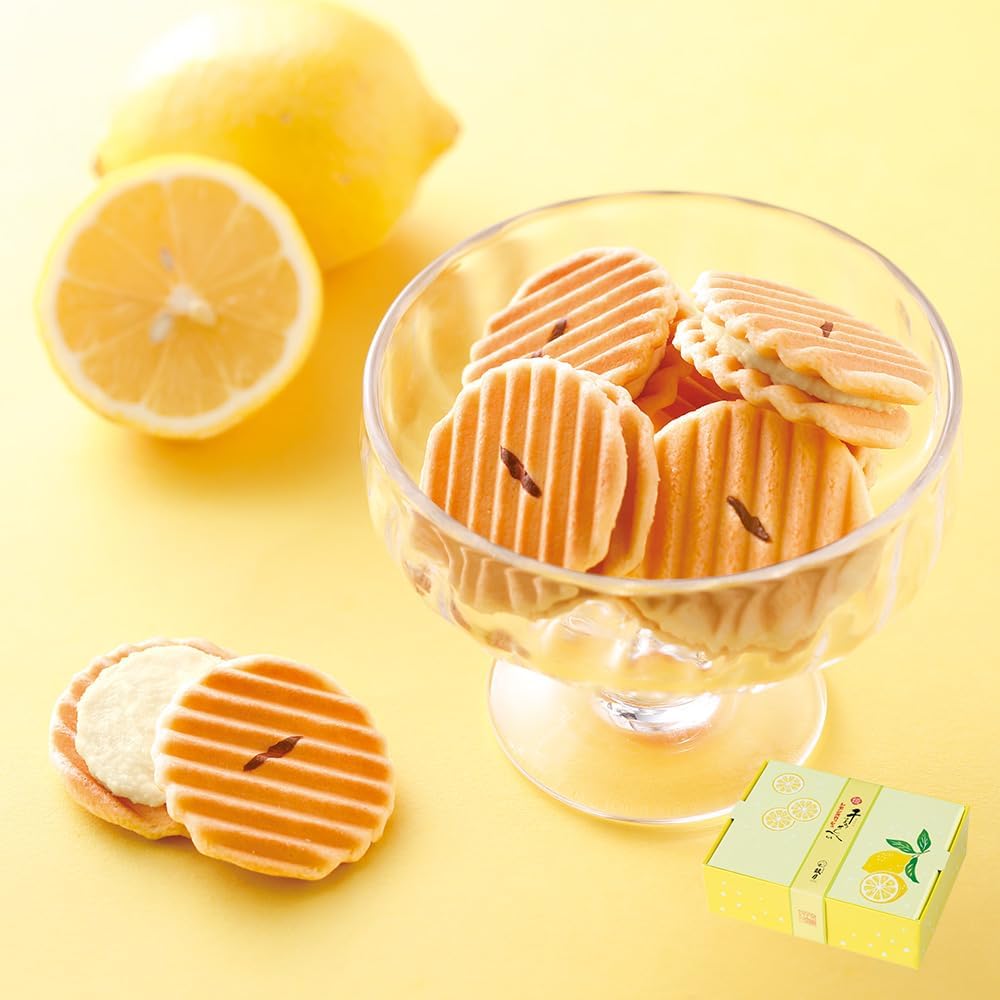 Princess Chiju Senbei 2-Tier Box (Lemon Squash, Sugar Cream, 12 Sheets each), Drumon, Father's Day, Middle Agent, Kyoto Sweets, Japanese Sweets, Gift, Return Gift, Thank You