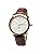 Seiko ALBA AT2020X1 Men's Quartz Business Analog Day Date Calendar White Rose Gold Pink Gold Brown Leather Belt, white