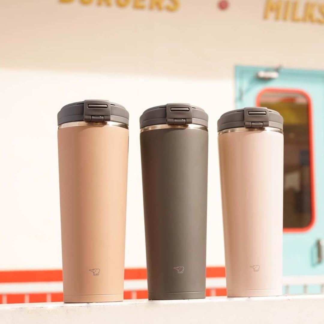 Zojirushi Water Bottle 400ml 【Portable Tumbler】Easy to Clean Seamless Seal Washable Parts 2 Keeps Hot and Cold Carry Tumbler Forest Gray SX-KA40-HM